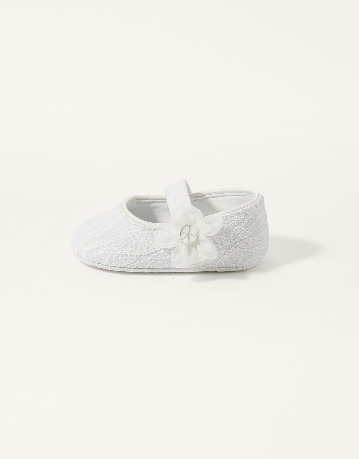 Lace Bow Booties Ivory