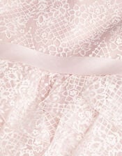 Illena Lace Print Ruffle Dress, Pink (PINK), large
