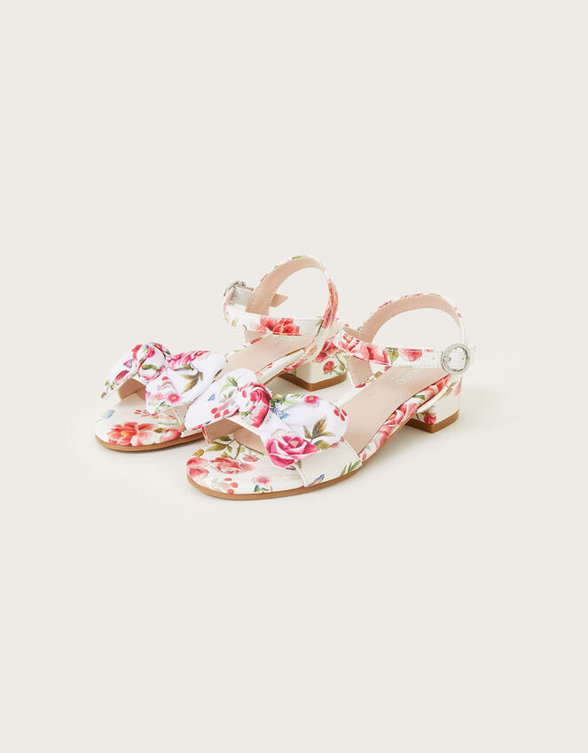 Artisan Rose Printed Sandals, Ivory (IVORY), large