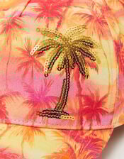 Sequin Palm Sunset Cap, Pink (PINK), large