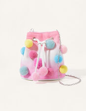 Ombre Pom-Pom Pouch Bag, , large