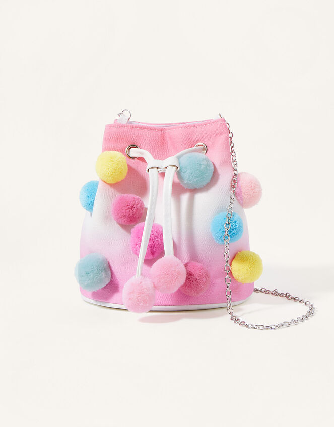 Ombre Pom-Pom Pouch Bag, , large