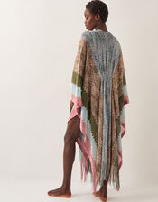 Ava Zigzag Stripe Beach Cover-Up, Pink (PINK), large