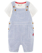 Newborn Baby Gabe Dungaree Set, Blue (BLUE), large