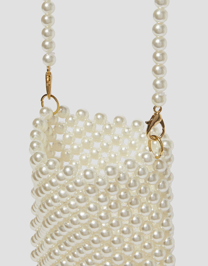 Embellished Pearl Phone Bag, , large