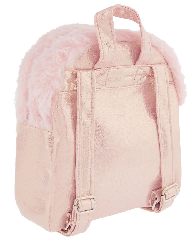 Penny Pearl Fluffy Bunny Backpack, , large