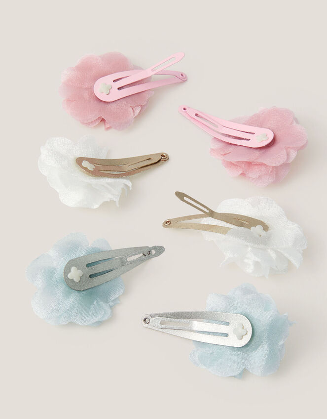6-Pack Corsage Flower Hair Clips, , large
