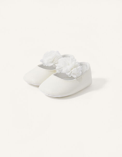 Shimmer Corsage Booties, Ivory (IVORY), large