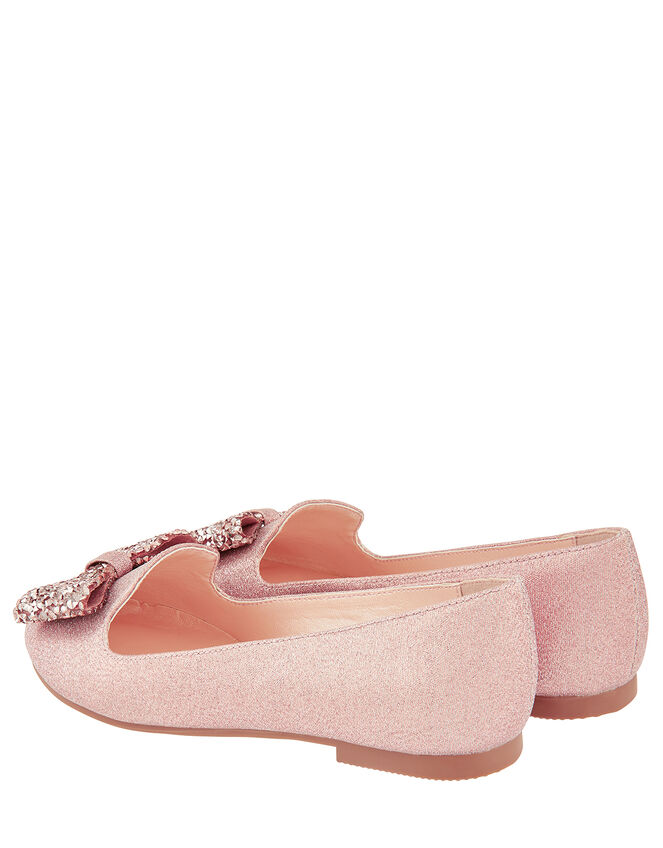 Sabrina Gem Bow Shimmer Shoes, Gold (ROSE GOLD), large
