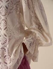 Imogen Lace Blouson Blouse, Ivory (IVORY), large
