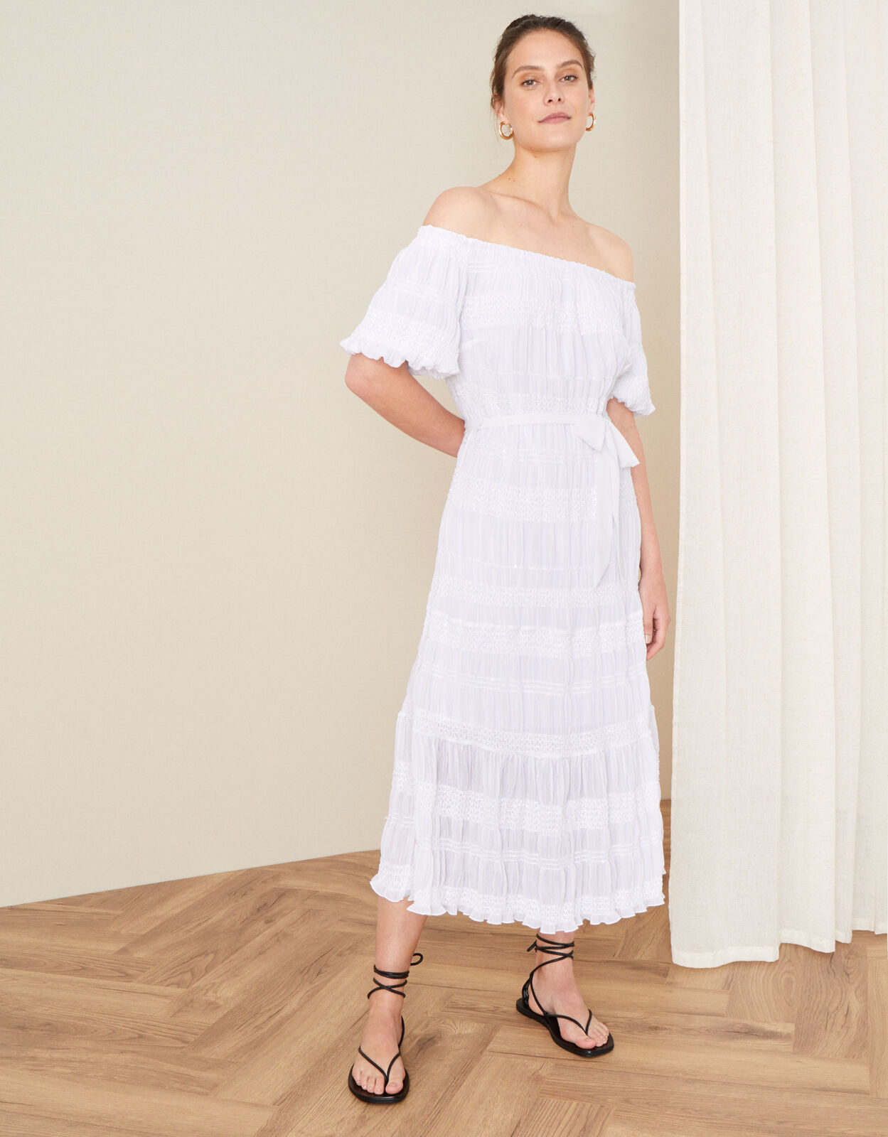 Women's white off the shoulder dress on sale