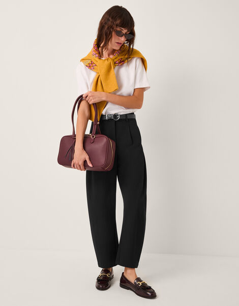 Tara Barrel Trousers, Black (BLACK), large