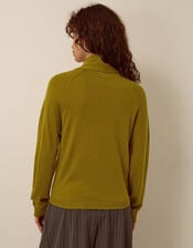 Tilly Neck Tie Jumper, Green (OLIVE), large