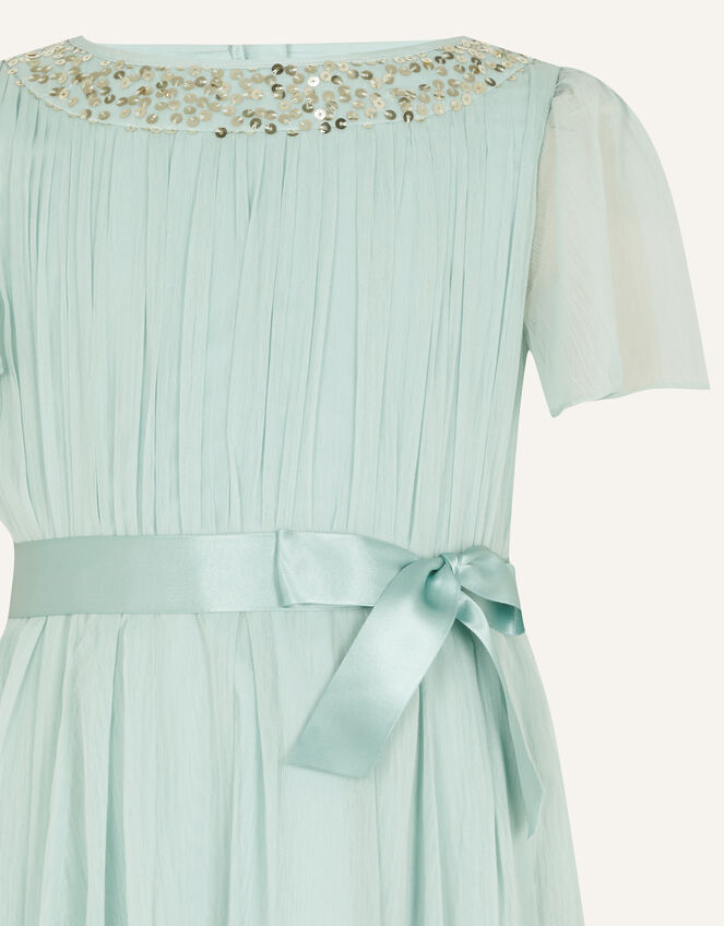 Grace Waterfall Sequin Dress, Green (GREEN), large