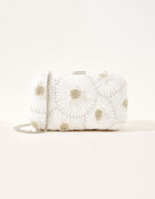 Raffia Embellished Bridal Clutch Bag, , large