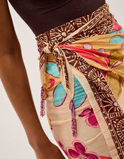 Iris Floral Print Sarong, , large