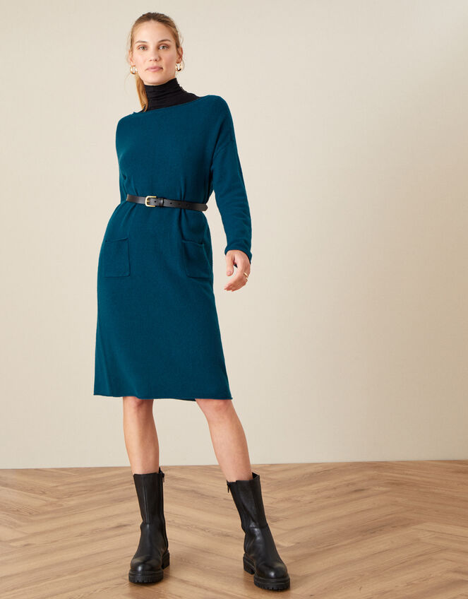 Casual Pocket Dress, Teal (TEAL), large