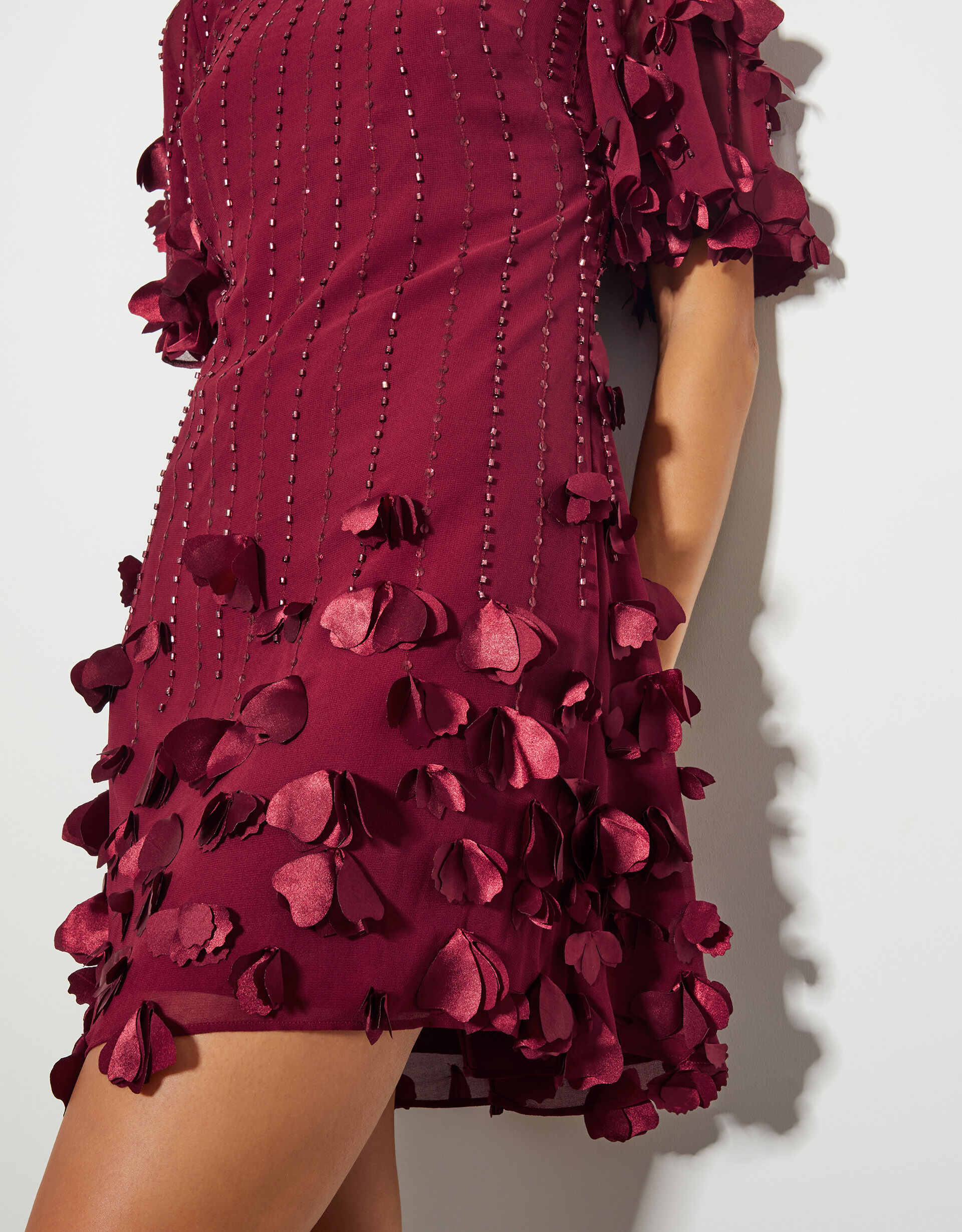 Red petal dress on sale