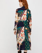 Pearly Queen Printed Shirt Dress, Teal (TEAL), large