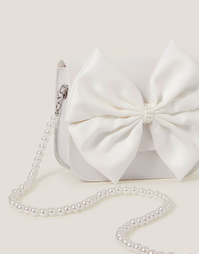 Large Bow Bridesmaid Mini Bag, Ivory (IVORY), large