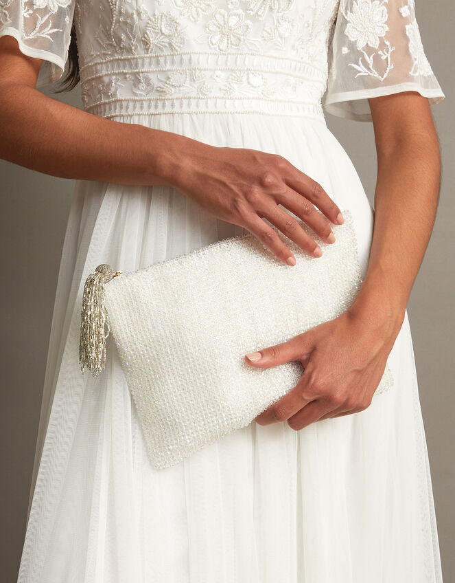 Hand-Beaded Zip Pouch, , large
