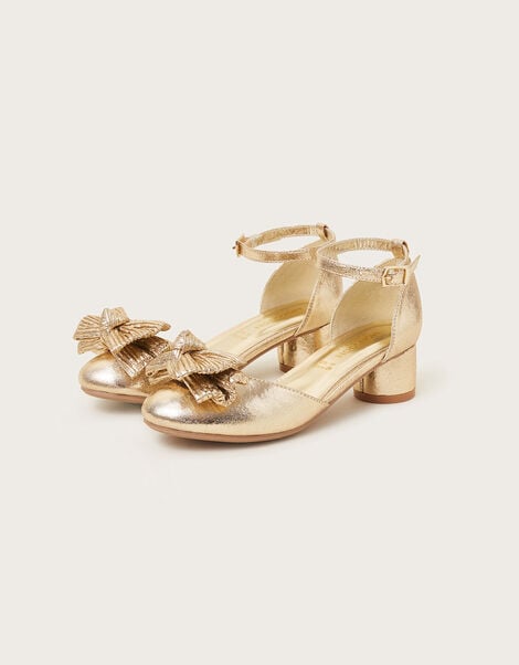 Bow Two-Part Heels, Gold (GOLD), large