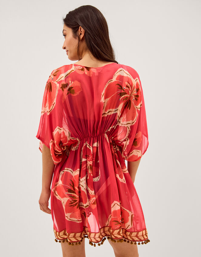 Yasmin Floral Print Mini Kaftan , , large