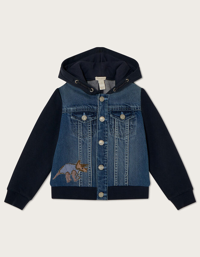 Duggie Dinosaur Denim Jacket, Blue (BLUE), large