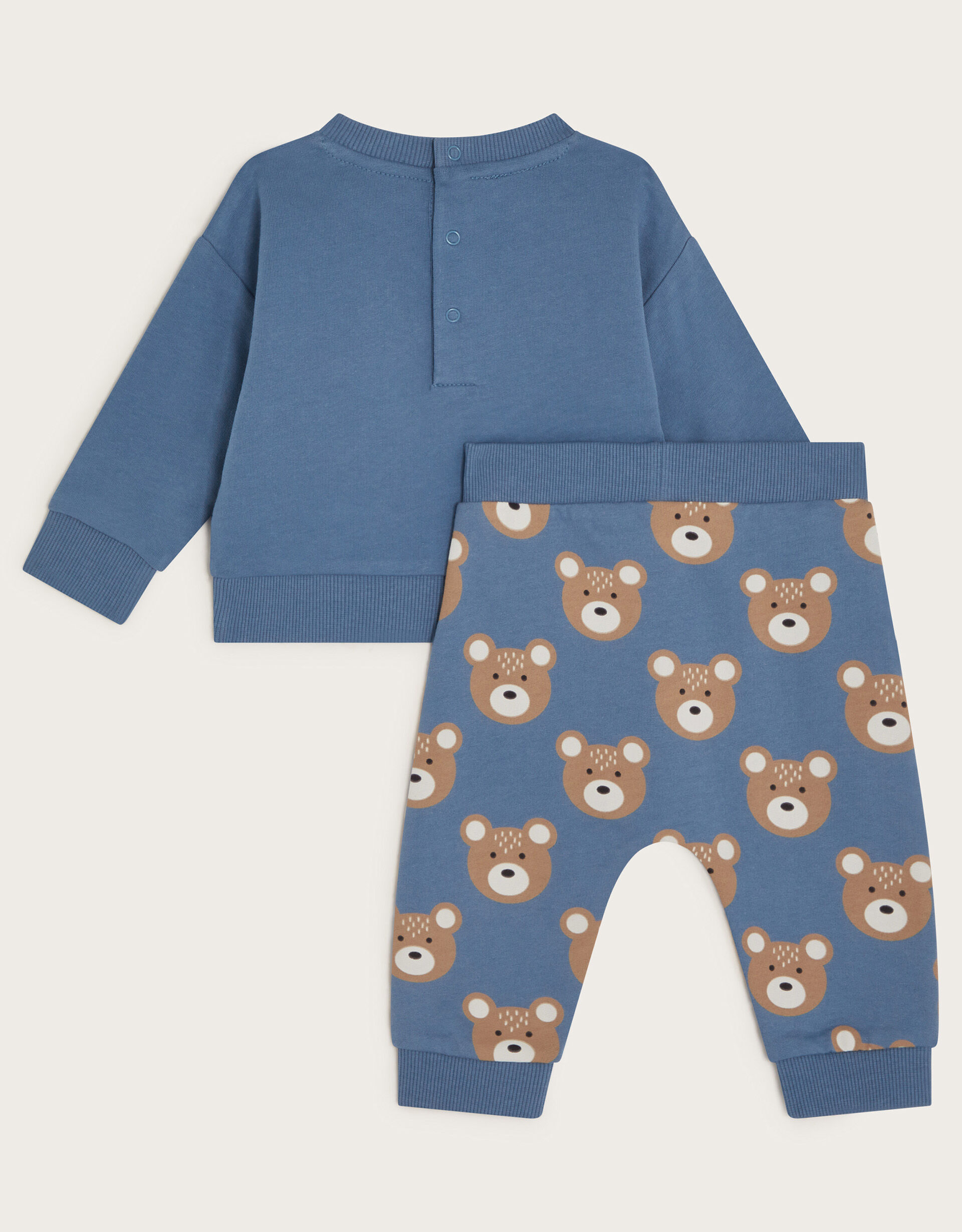 Newborn Bear Sweatshirt and Joggers Set Blue Baby Boy Outfits Monsoon Global