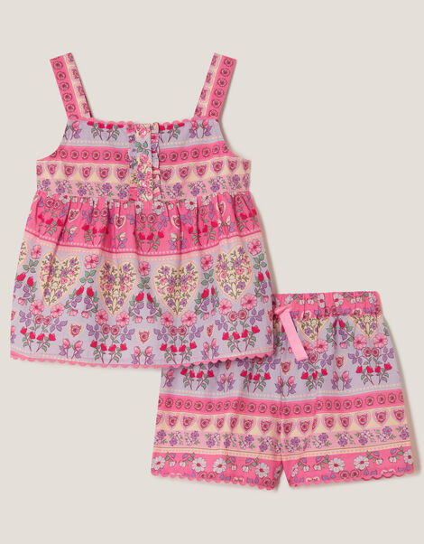 Floral Print Short Pyjama Set, Multi (MULTI), large