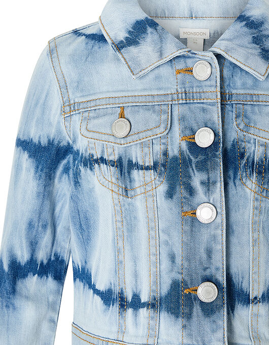 Tie Dye Denim Jacket Blue
