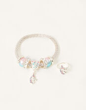 Unicorn Charm Bracelet and Ring Set, , large