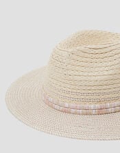 Nora Straw Fedora Hat, , large