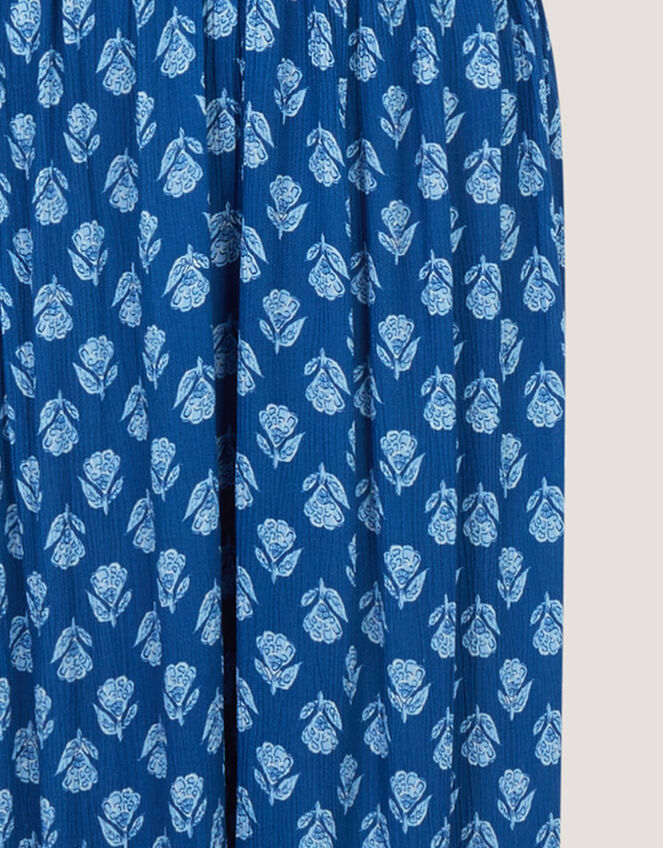 Floral Print Cut-Out Jumpsuit, Blue (NAVY), large