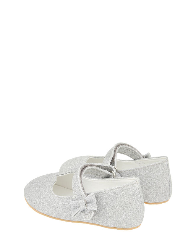 Baby Sparkle Bow Walker Shoes, Silver (SILVER), large