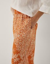 Madison Paisley Print Harem Pants, Orange (ORANGE), large