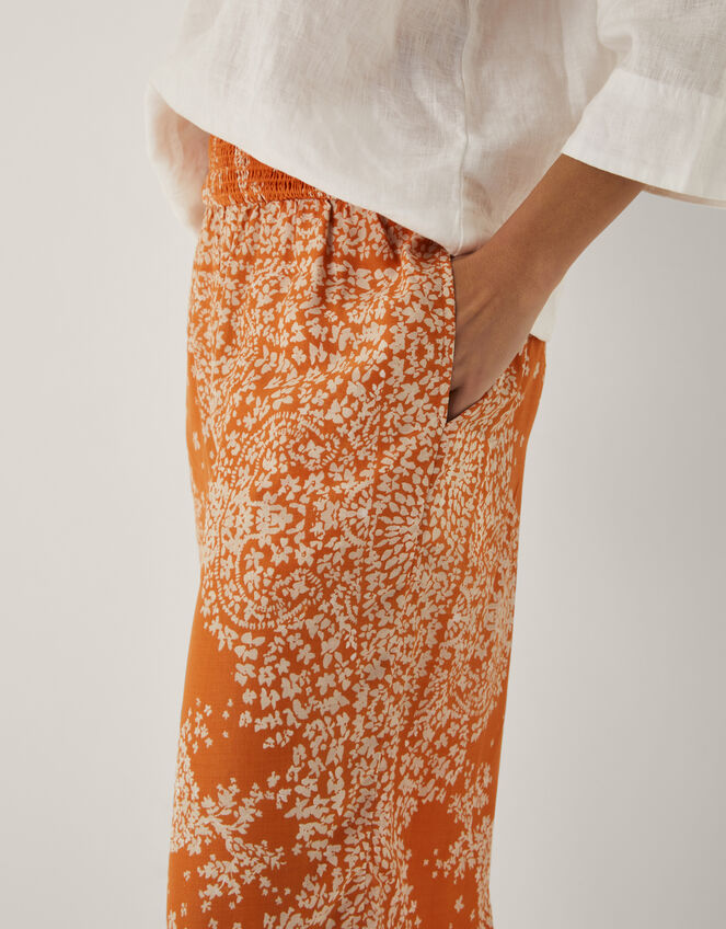 Madison Paisley Print Harem Pants, Orange (ORANGE), large