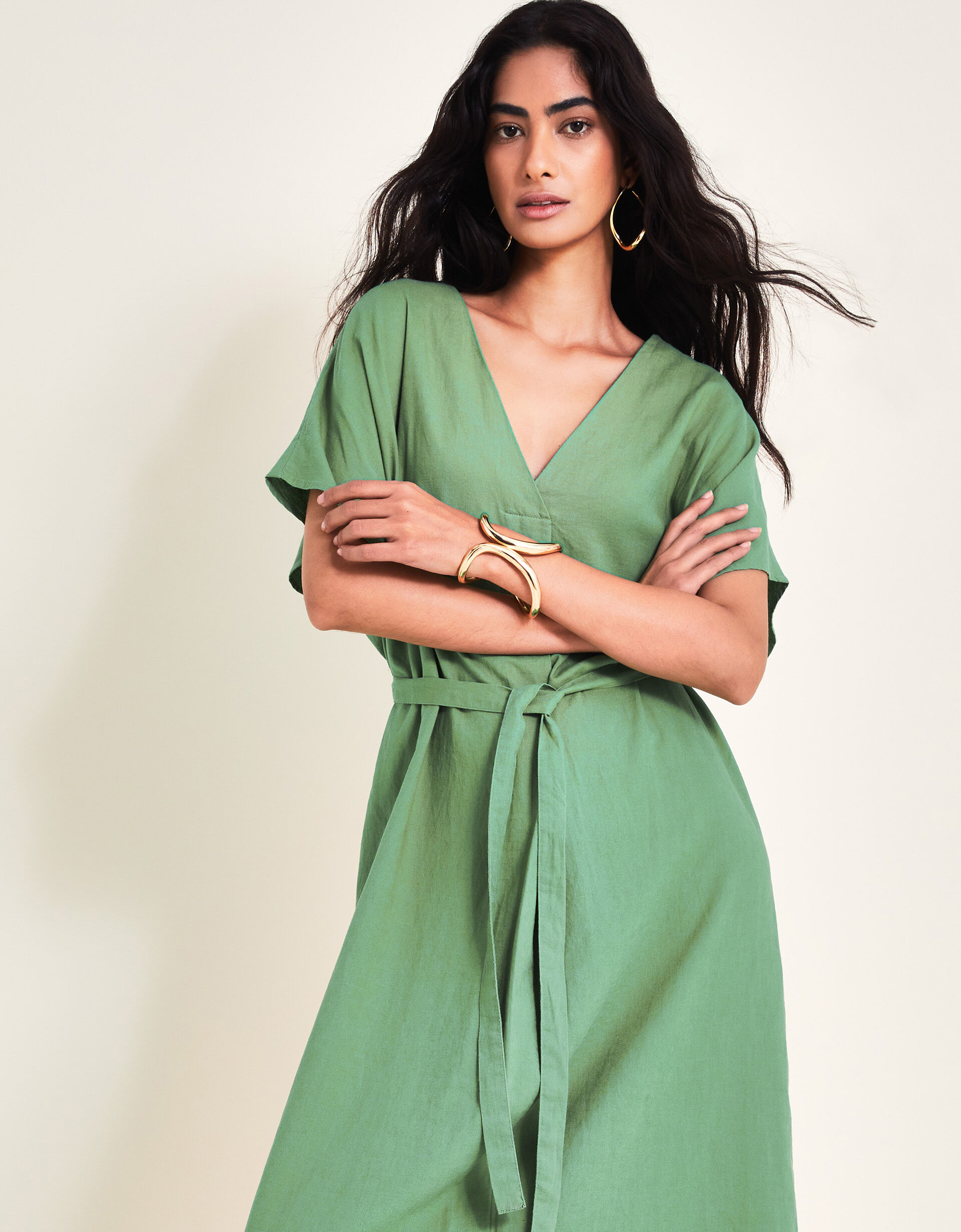 Verity Belt Dress Green
