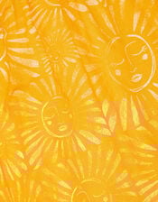 Sun Print Tier Dress, Yellow (YELLOW), large