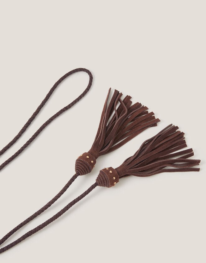 Suede Tassel Belt, , large