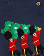 Newborn Christmas London Guards Sweatshirt & Joggers Set, Blue (NAVY), large