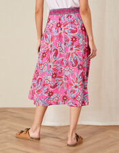 Paisley Print Skirt in LENZING™ ECOVERO™, Pink (PINK), large