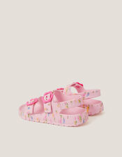 Floral EVA Buckle Sandals, Pink (PINK), large