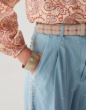 Maison Hotel Wide-Leg Trousers, Blue (PALE BLUE), large
