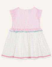 Baby Dancing Mice Stripe Bodice Dress, Pink (PINK), large