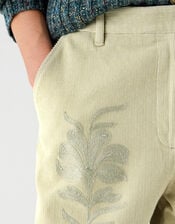 East Astrid Embroidered Corduroy Trousers, Green (SAGE), large