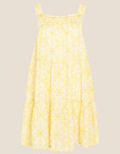 Zuri Printed Dress in LENZING™ ECOVERO™, Yellow (YELLOW), large