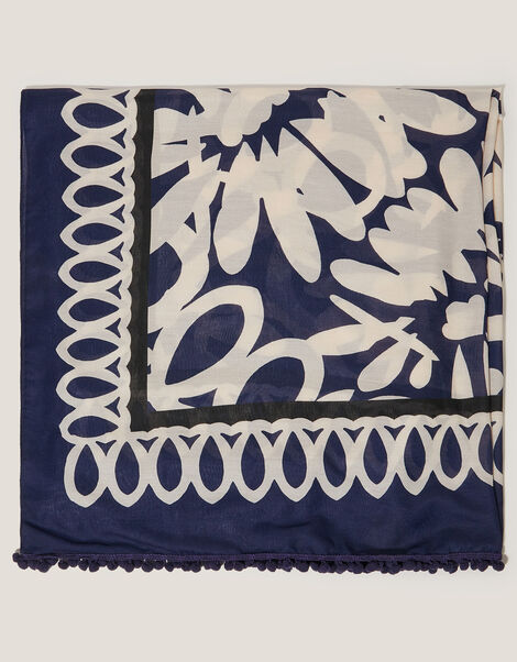 Aria Lightweight Abstract Print Scarf, , large