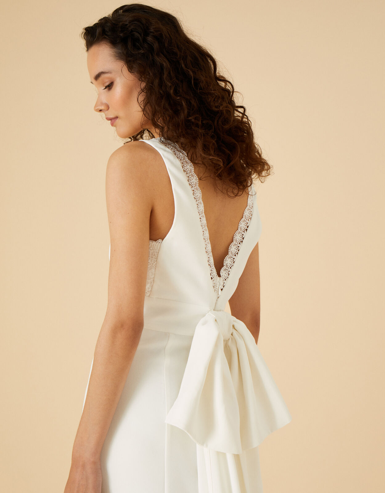 Annie Bow Back Bridal Maxi Dress Ivory