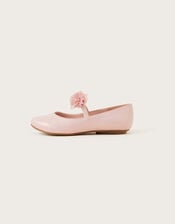 Corsage Strap Ballet Flats, Pink (PINK), large